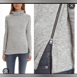 Rag & Bone Camden side zip cowl neck  top/sweater size XS